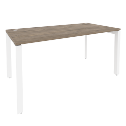 Стол рабочий на П-образном м/к ОНИКС О.МП-СП-4.8 Тиквуд Темный/Белый / ONIX O.MP-SP-4.8