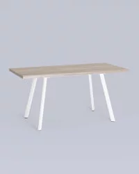 Большой обеденный стол Plain раскладной 116-158*74 Дуб Ан/белый