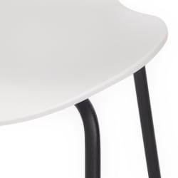 Стул Jacobsen (mod DC 102) пластик/металл, 50 х 46 х 82 см , белый 018/черный