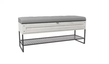 Скамья Сидней ЛД 672.070.000 Дуб Крафт Белый Серый