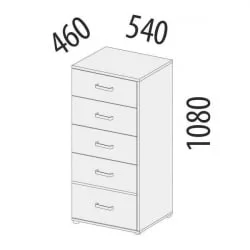 Комод Эверест 500.08 Дуб Кронберг/Белый шпон