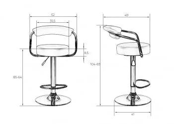 Стул барный DOBRIN MARTA Белый