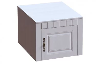 Антресоль однодверная Прованс 06 Бодега белая Платина премиум