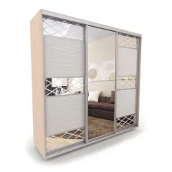 Шкаф-купе 3-х дверный Акцент-Лайн КР 2100х600 Дуб молочный