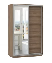 Шкаф-купе двухдверный Экспресс Дуо Медиум 1200х2400h Ясень шимо тёмный