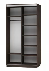 Шкаф-купе двухдверный Экспресс Дуо 1200х2200h Орхидея белая/Венге