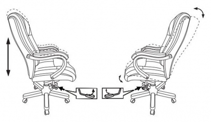 Кресло руководителя Бюрократ T-9925WALNUT Черный