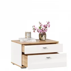 Тумба прикроватная с декоративным щитом Фиджи 014 Дуб Золотой Белый