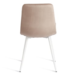 Стул CHILLY (mod. JSC-220) Велюр/металл , 44,5х52,5х88 см, Beige (бежевый) HLR8 / белый