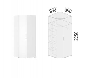 Шкаф угловой (лев/прав) Николь 901.08