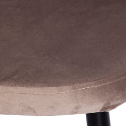 Стул MELODY (mod. 4997) металл/вельвет, 52х49х78см, серо-бежевый/черные ножки