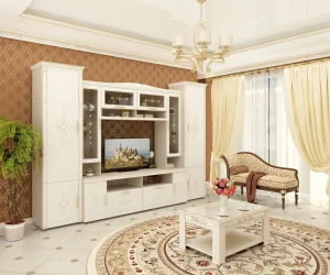 Комплект мебели для гостиной Венеция №05 Сосна Астрид Ваниль