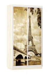 Шкаф-купе двухдверный Экспресс Дуо 1200х2400h Париж/Дуб сонома