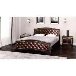 Кровать из массива Карина-10 200х160 Орех темный Бриллиант