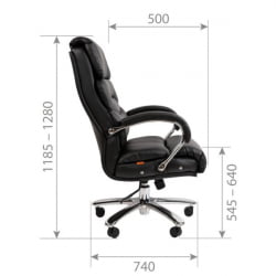Кресло руководителя CHAIRMAN 409 экокожа Черный