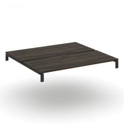 Двойной стол надставка на две опорные тумбы CONCEPT CN.DSN-008 Дуб Мали Черный