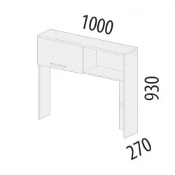 Стол компьютерный с надстройкой Катрин 92.26+92.27 Дуб венге Белый песок Браун вуд