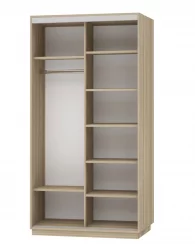 Шкаф-купе двухдверный Экспресс Дуо Комби 1200х2200х Ясень шимо светлый / 1200х2200h