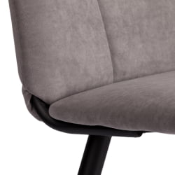 Металлический стул Asti TREND, велюр, серый/черный, 29, 47х54х86 см