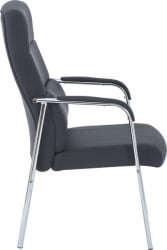 Кресло для посетителей Еверпроф Ситй Экокожа Черный / Everprof City