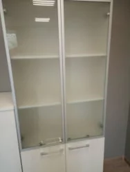 Шкаф высокий со стеклом GLOSS LINE 9НШ.005.19 Ivory