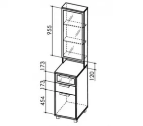 Прихожая WEST Комлпект № 5_Ясень шимо темн/ясень шимо св