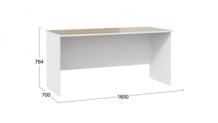 Стол письменный ПМ-184.04 Дуб Сонома, Белый