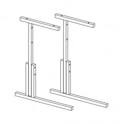 Комплект фурнитуры к столу АЛц.Ф-16/25 столешница 16мм, каркас 25х25мм