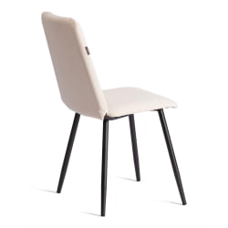 Металлический стул Asti TREND, велюр, молочный/черный, 4, 47х54х86 см