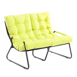 Диван с металлическими ножками Ergo / Эрго рогожка с водоотталкивающей пропиткой, Лайм