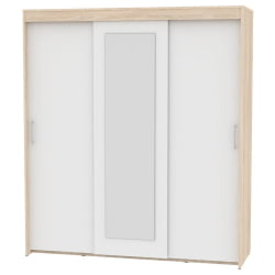 Шкаф-купе T-3-198х175х60-M(ДСС-Белый-6)