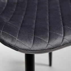 Стул QUINCY (mod. 8272) / 1 шт. в упаковке металл/ткань, 49х53х84,5 см, серый (G-062-40)/черный