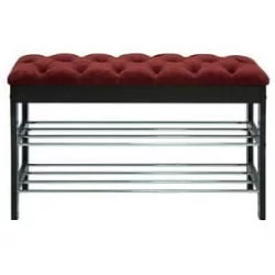 Банкетка Грейс Орех Бордовый