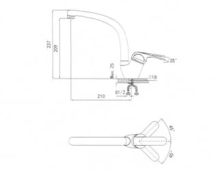 Смеситель GRANULA 2024 Черный