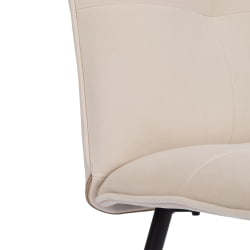 Стул обеденный Sweet флок , 46х55х88, молочный/черный, 4