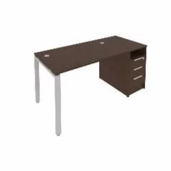 Рабочая станция с опорной тумбой Metal System Б.РС-СТП -1.2 Венге/Серый