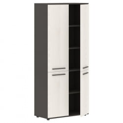 Шкаф с глухими средними и малыми дверьми EDIS EHCS 85.3 Ясень Траун Мокко Мокко