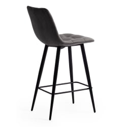 Барный стул CHILLY (mod. 7095пб ) ткань/металл, 53x44x94 см, высота до сиденья 66 см, серый barkhat 26/черный