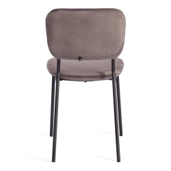 Стул CAROL (mod. UC06) металл, вельвет, 45 х 56 х 82 см, Light grey (светло-серый) HLR24 / черный