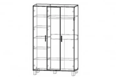 Комплект мебели для спальни Лофт №01 Дуб Крафт Золотой Черный