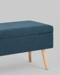 Банкетка Сторми с ящиком темно-синий