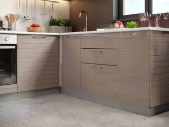 Тумба кухонная 400 с 3 ящиками (4) Анастасия ЛД 035.133.000 М Капучино