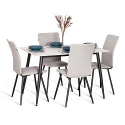 Стул со спинкой La Rousse NEW, ткань рогожка, серый/черный, 3M 16/2, 45x55x93 см