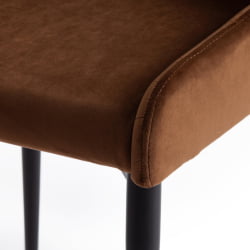 Стул MANTRA (mod. 713) ткань/металл, 49х61х82 см, высота до сидения 49 см, коричневый barkhat 11/черный