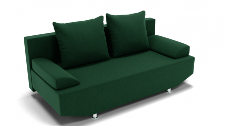 Диван Сити (ЗР) Цвет фасада: Зеленый; Тип: Прямой; Материал фасада: Металл/Велюр