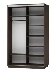 Шкаф-купе двухдверный Экспресс Дуо 1400х2400h Париж/Венге