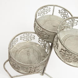 Цветочница Secret de Maison TROI (mod. PL08--7689) металл, 59*29*63см, Античный серый