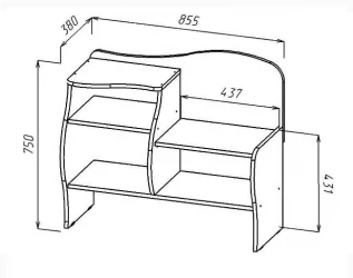 Тумба в прихожую Волна Венге/Дуб молочный