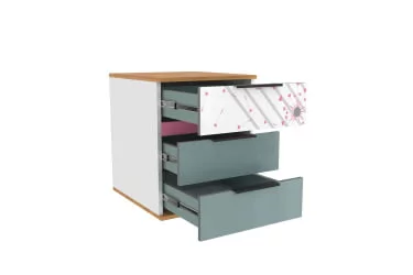 Тумба прикроватная Урбан ЛД 528.120.000 Белый/Розовый