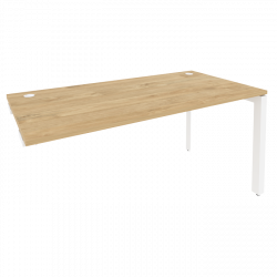 Стол-приставка на П-образном м/к к опорным элементам ONIX O.MP-SPR-4.8 Тиквуд Светлый/Белый